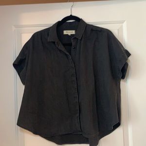 Madewell Black Denim Shirt - Size M